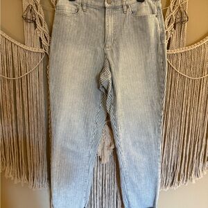 Lands' End Blue Striped Women's Jeans